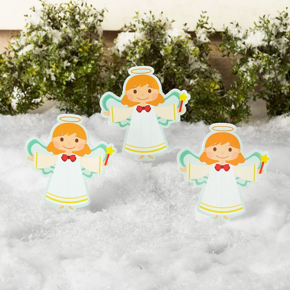 Sets of 3 Christmas Icon Yard Stakes ANGELS